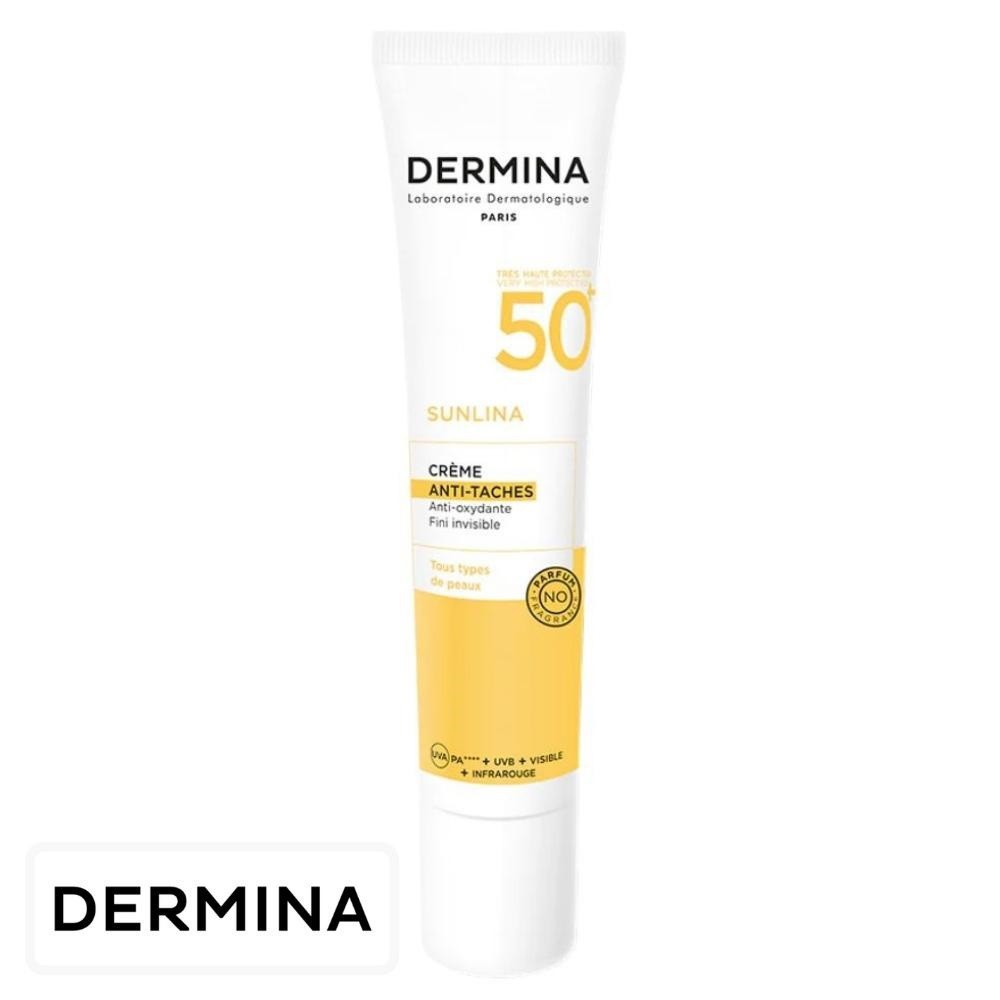 Dermina Sunlina Ecran Solaire en Crème Anti-Taches Invisible Spf50 – 40ml