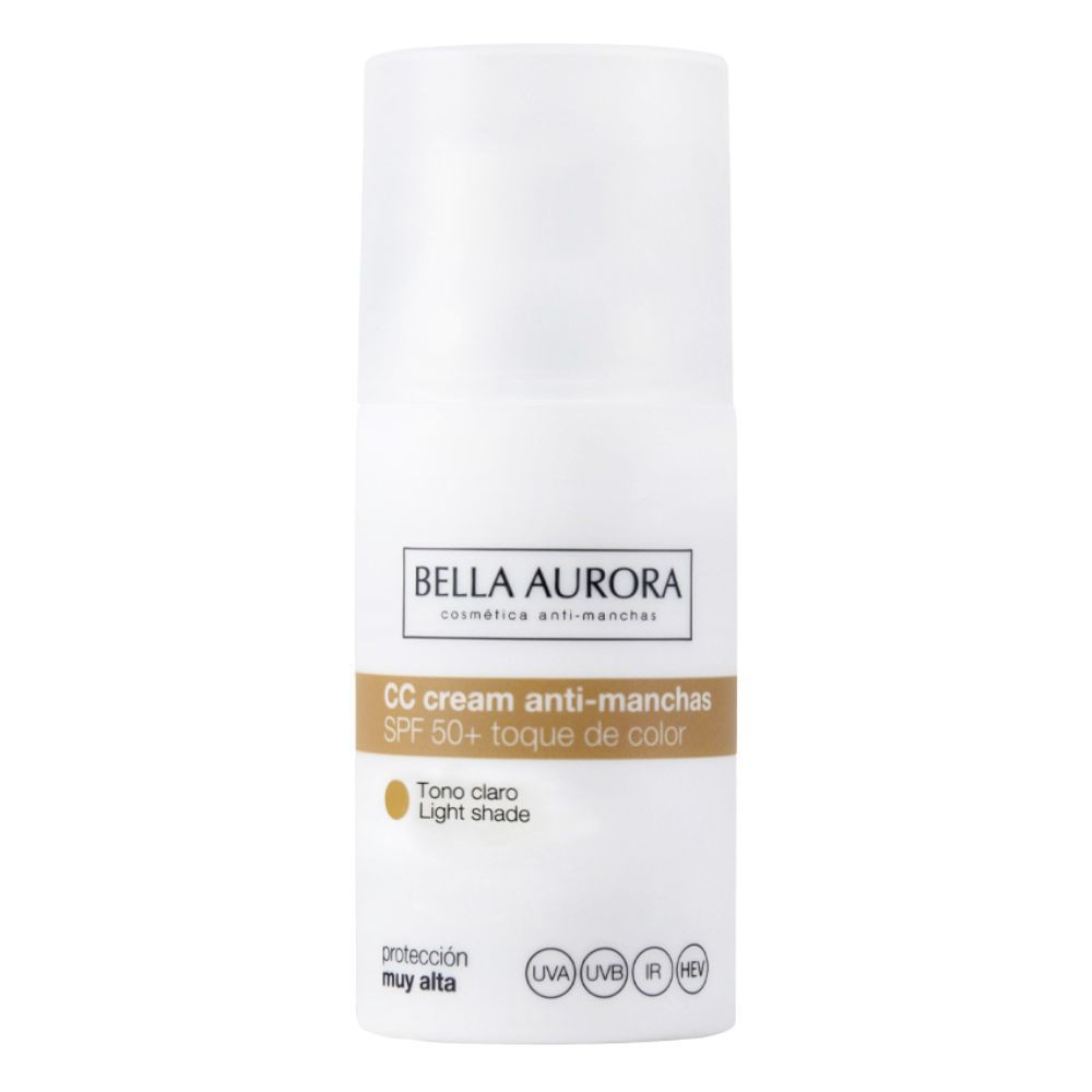 Bella Aurora CC Crème Anti-Taches Teintée Ton Clair Spf50 – 30ml