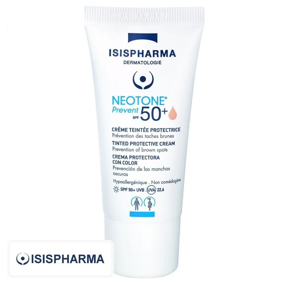 Isispharma Neotone Prevent Ecran Solaire en Crème Anti-Taches Teintée Spf50 – 30ml