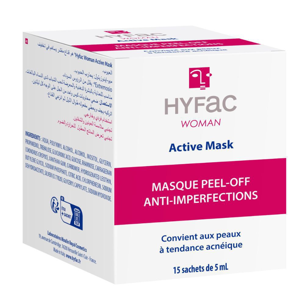 Hyfac Woman Active Masque Peel-Off Anti-Imperfections – 15 patchs