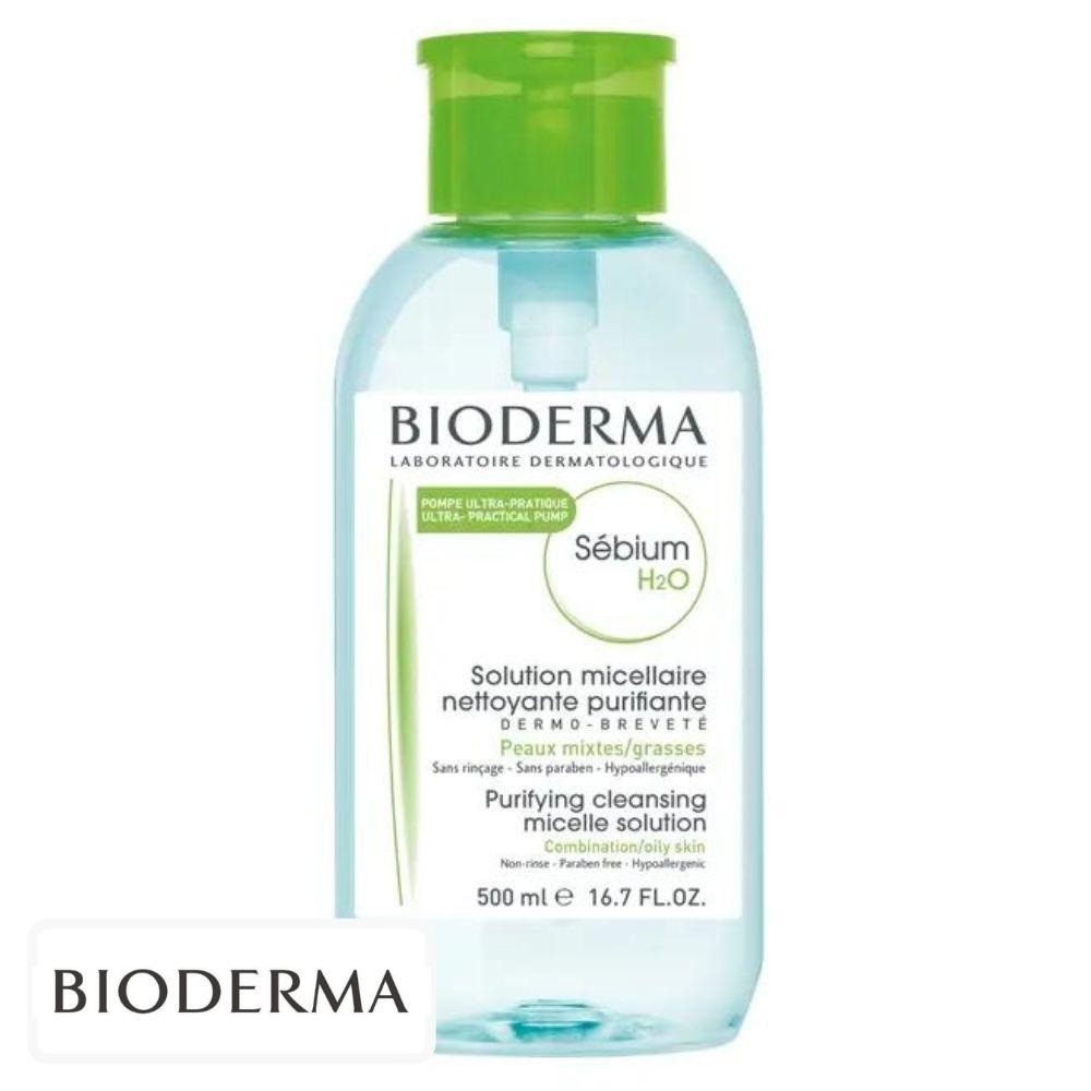 Bioderma Sébium H2O Solution Micellaire Nettoyante Purifiante Pompe Inversée – 500ml