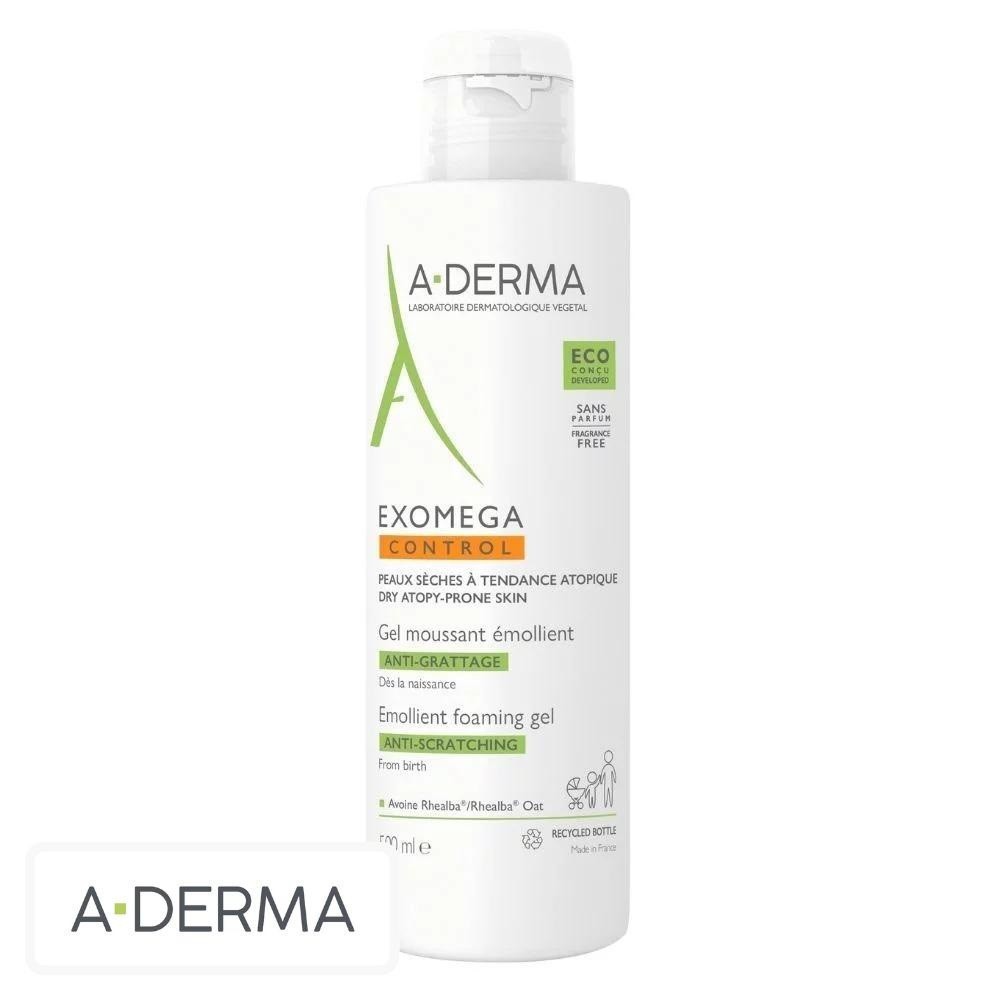 A-Derma Exomega Control Gel Moussant Émollient Anti-Grattage – 500ml