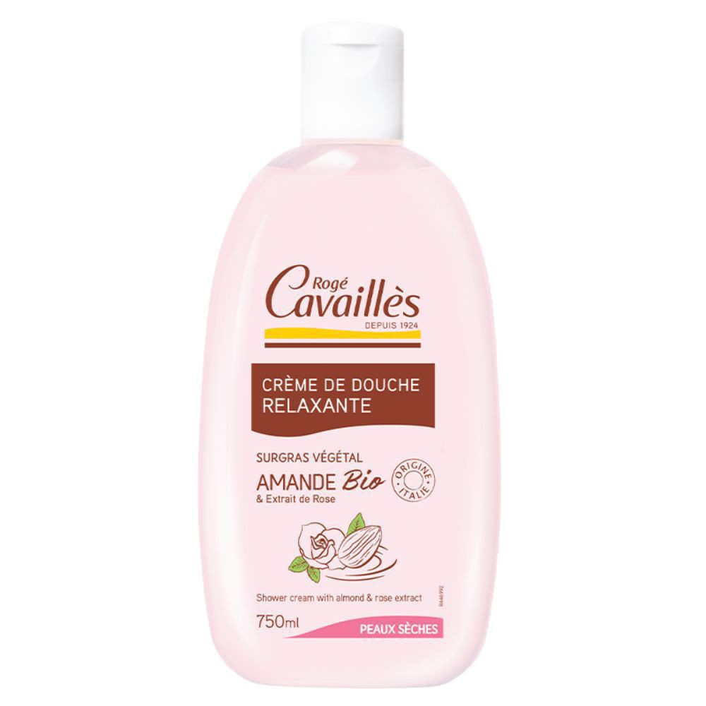 Rogé Cavaillès Crème de Douche Relaxante Beurre Amande & Rose – 750ml