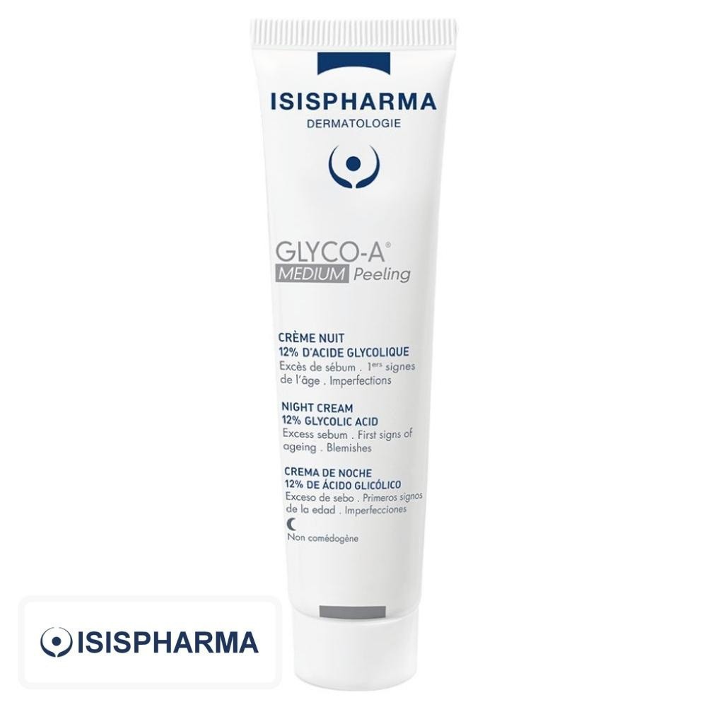 Isispharma Glyco-A Medium Peeling Crème Nuit 12% d’Acide Glycolique – 30ml