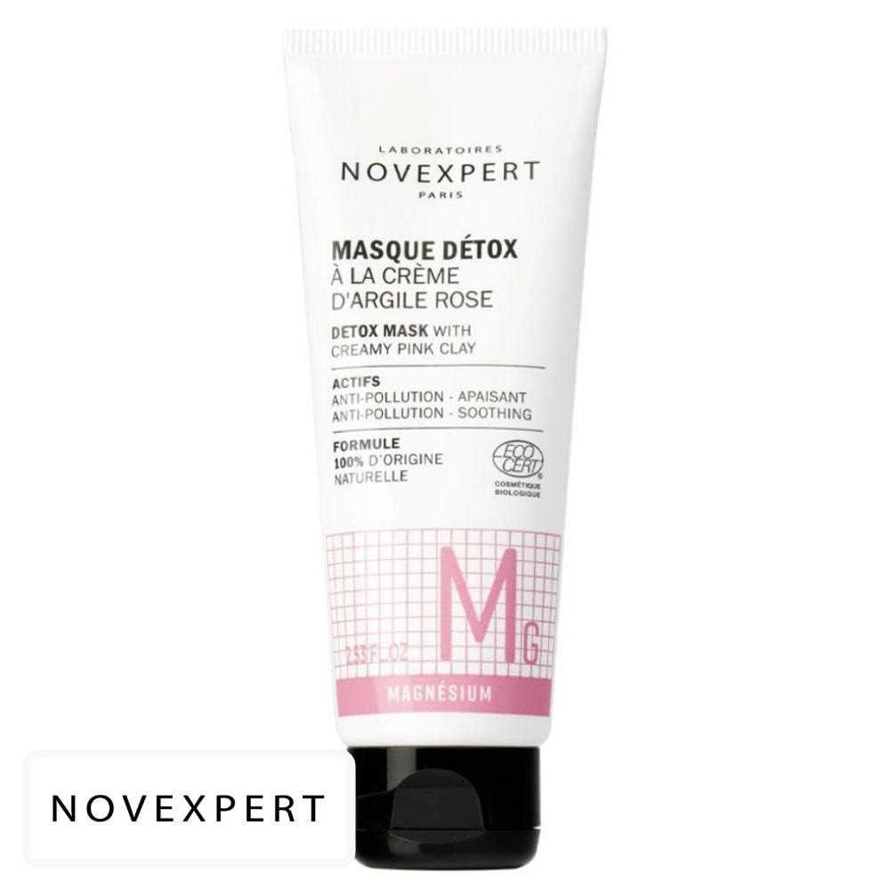 Novexpert Mg Masque Détox Crème Argile Rose Anti-Pollution Apaisant – 75ml