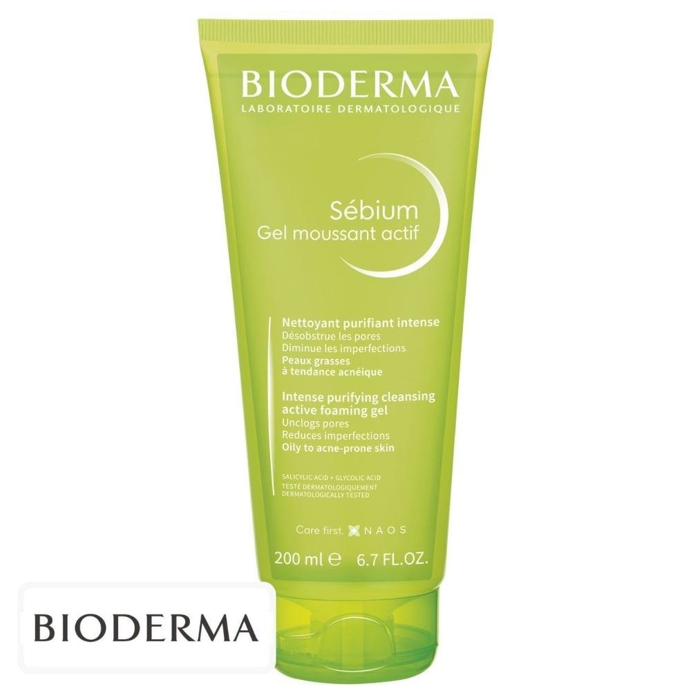 Bioderma Sébium Gel Moussant Actif Nettoyant Purifiant Intense – 200ml