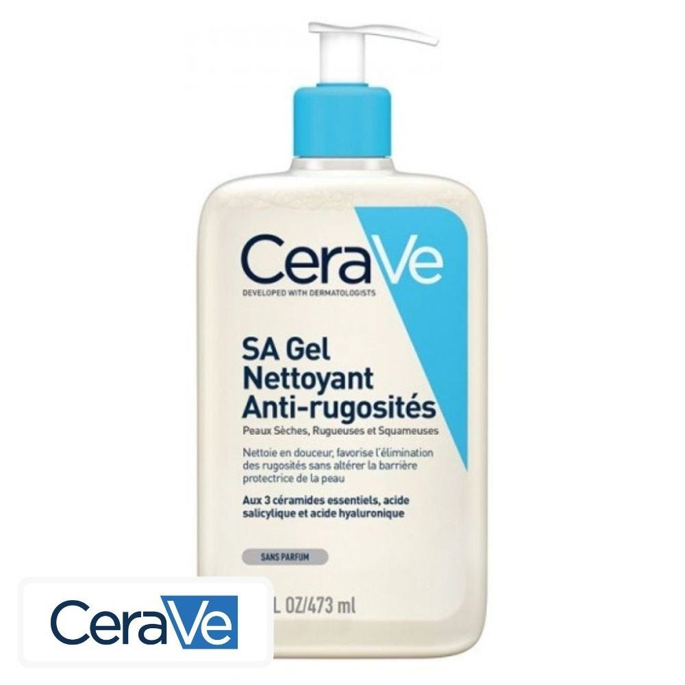 CeraVe SA Gel Nettoyant Anti-Rugosités Peaux Sèches, Rugueuses & Squameuses – 473ml