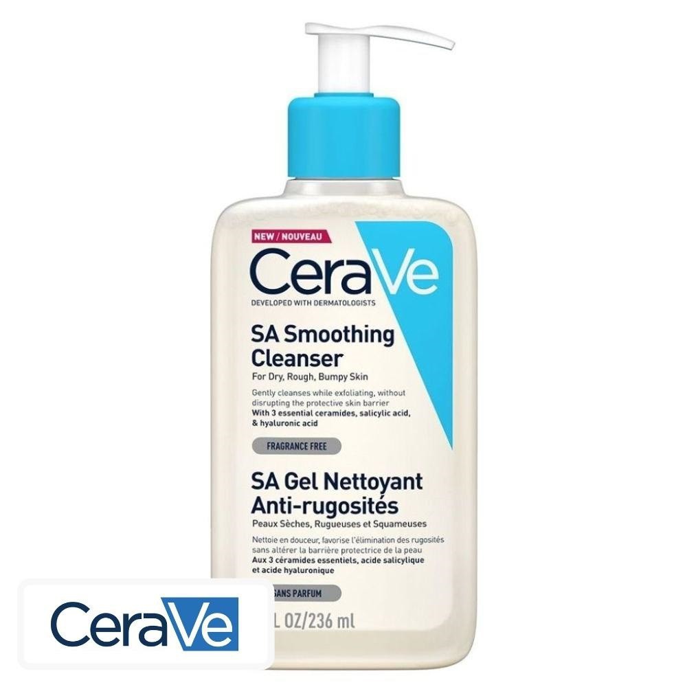 CeraVe SA Gel Nettoyant Anti-Rugosités Peaux Sèches, Rugueuses & Squameuses – 236ml