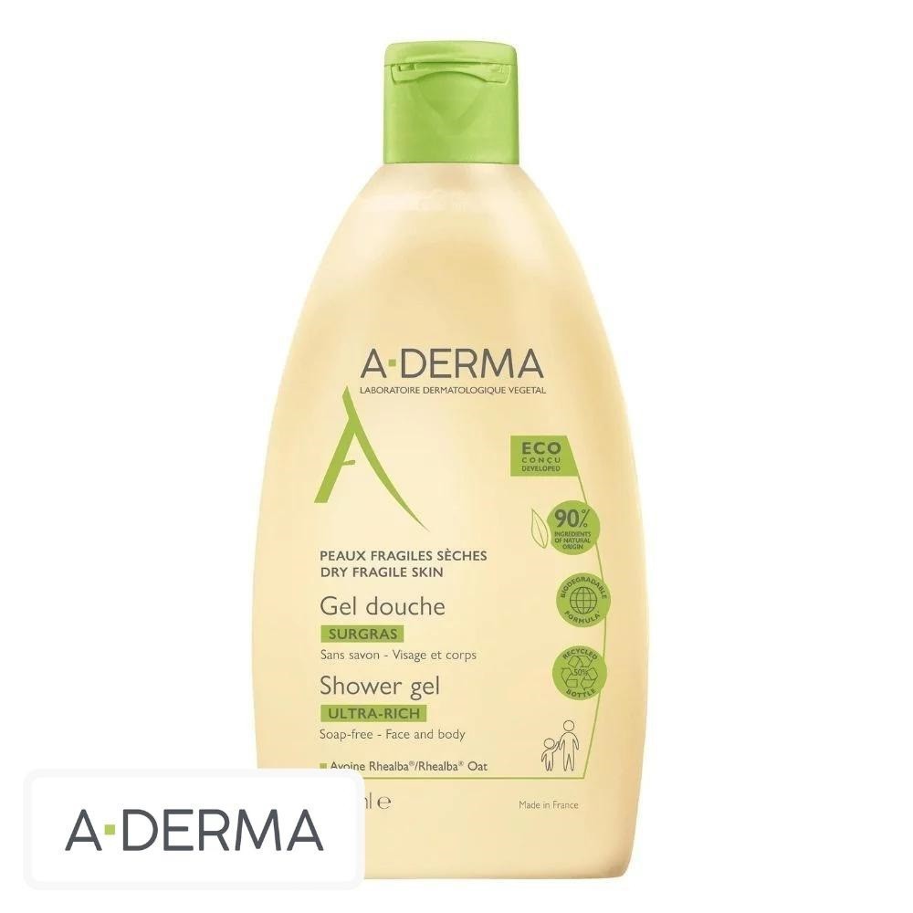 A-Derma Gel-Douche Surgras Sans Savon – 500ml