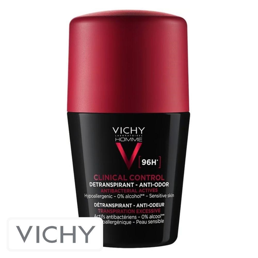 Vichy Homme Déodorant Clinical Control Détranspirant 96h Roll-On Bille – 50ml