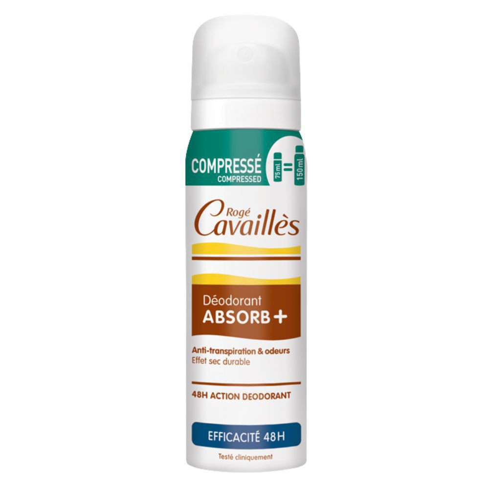 Rogé Cavaillès Déodorant Absorb+ Efficacité 48h Spray Compressé – 75ml