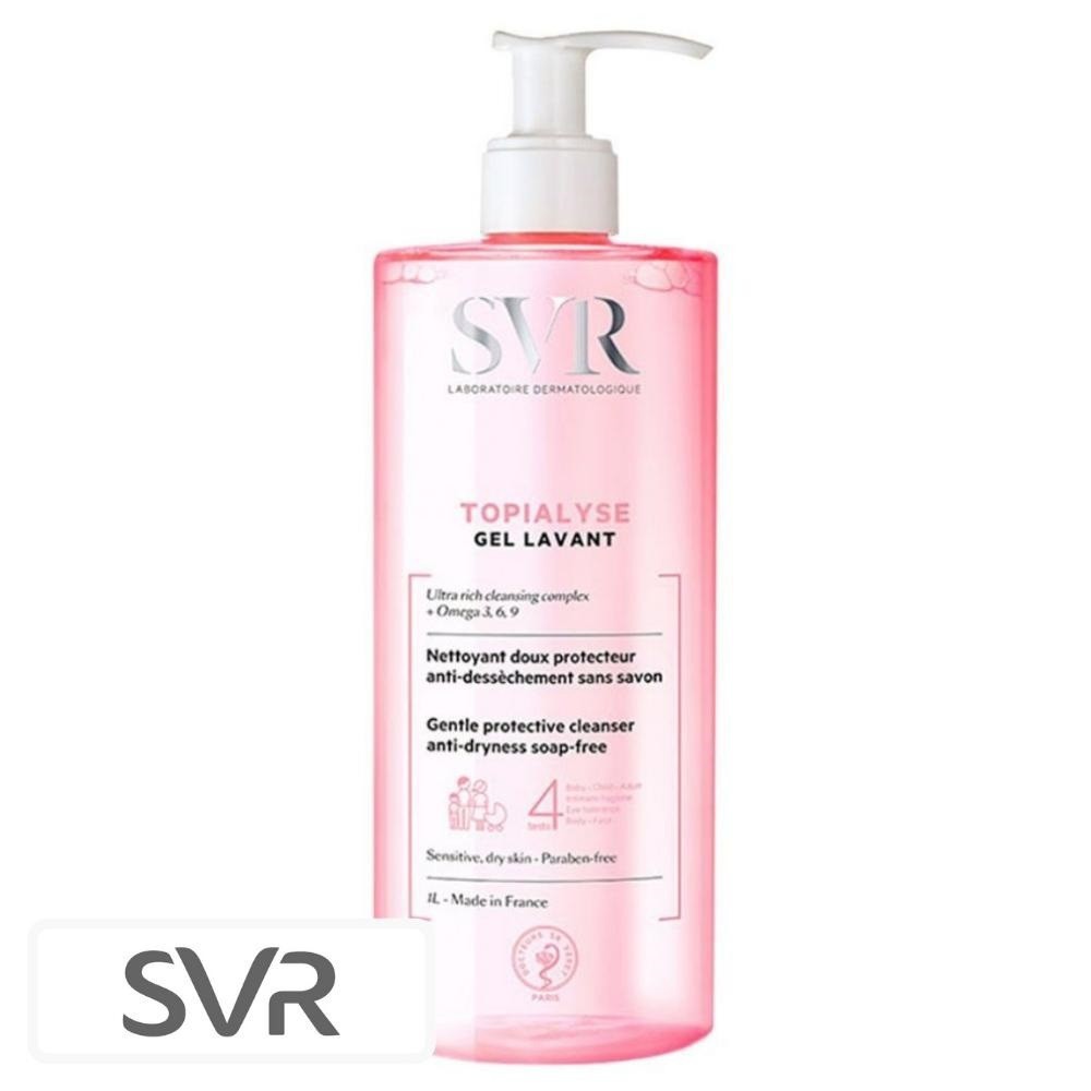 SVR Topialyse Gel Lavant Apaisant Hydratant 24h Protecteur Anti-Dessèchement – 1L