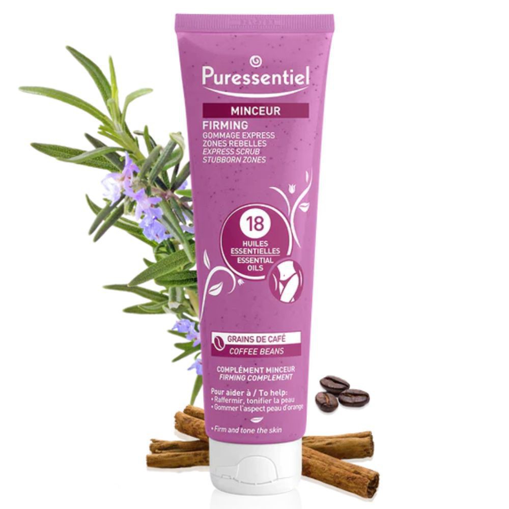 Puressentiel Minceur Gommage Express Zones Rebelles aux 18 Huiles Essentielles – 150ml