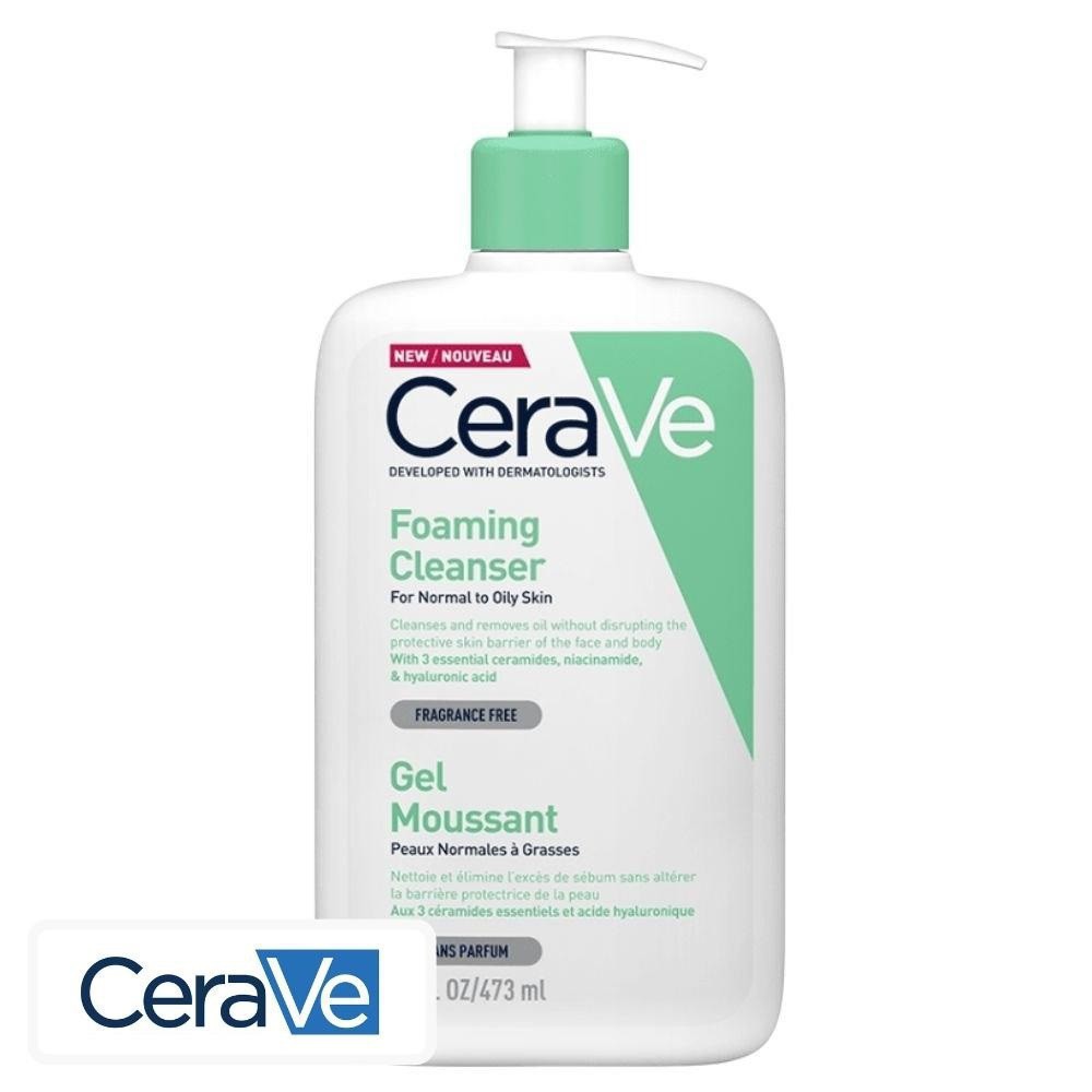 CeraVe Gel Moussant Nettoyant Peaux Normales à Grasses – 473ml