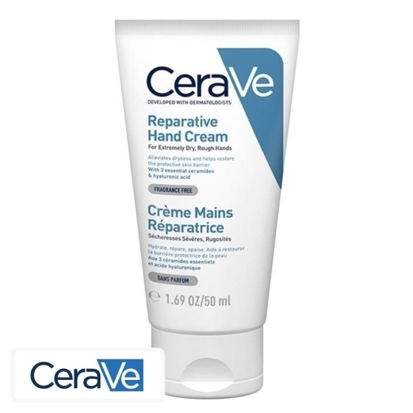 CeraVe Crème Mains Réparatrice Peaux Sèches à Très Sèches & Rugueuses – 50ml