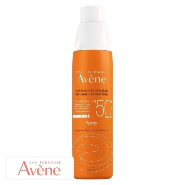 Avène Ecran Solaire en Spray Résistant à l’Eau sans Effet Blanc Spf50 – 200ml