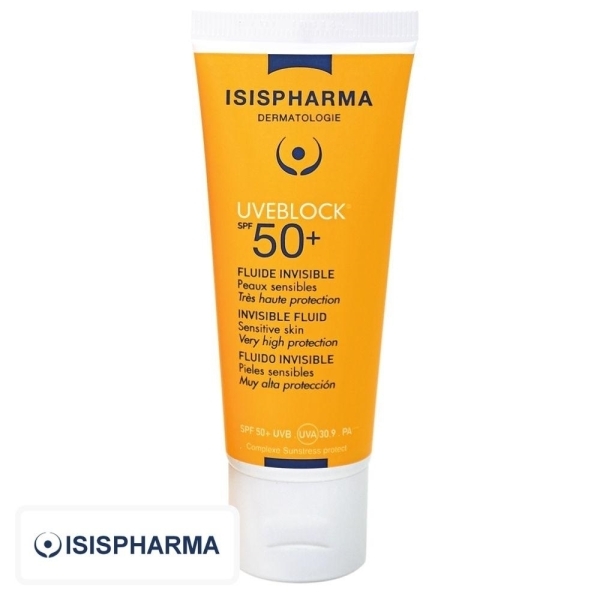 Isispharma UVEBlock Ecran Solaire en Fluide Invisible Spf50 – 40ml