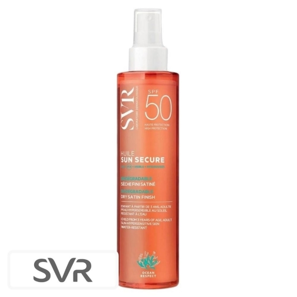 SVR Sun Secure Huile Sèche Satinée Biodégradable Spf50 – 200ml