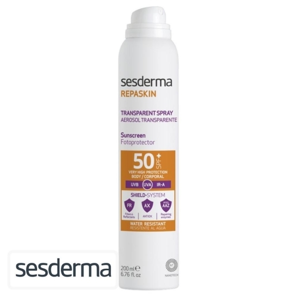 Sesderma Repaskin Ecran Solaire en Spray Transparent Spf50 – 200ml