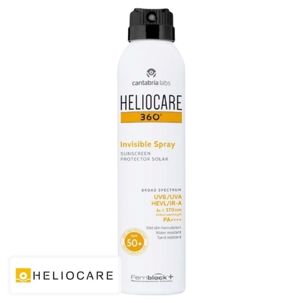 Heliocare 360° Ecran Solaire en Spray Invisible Spf50 – 200ml