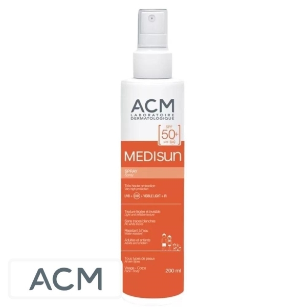 ACM Medisun Ecran Solaire en Spray Spf50 – 200ml