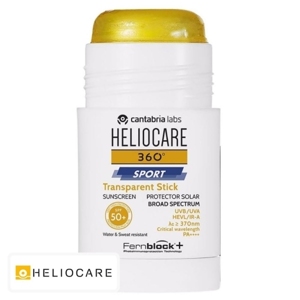 Heliocare 360° Sport Ecran Solaire en Stick Transparent Spf50 – 25g