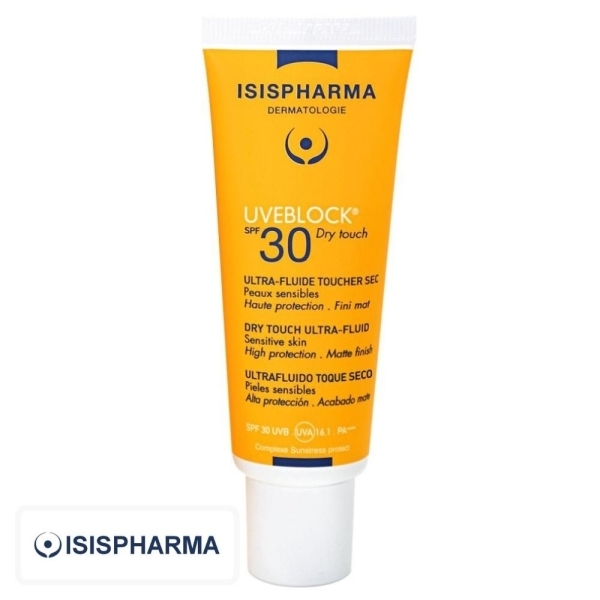 Isispharma UVEBlock Ultra-Fluide Ecran Solaire Invisible Toucher Sec Spf30 – 40ml