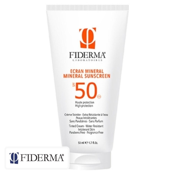 Fiderma Sunfid Ecran Solaire en Crème Minérale Teintée Spf50 – 50ml