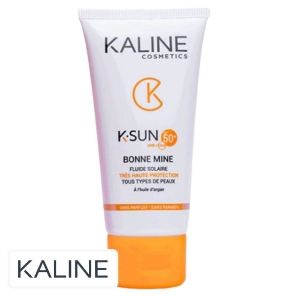 Kaline Cosmetics K-Sun Ecran Solaire en Fluide Invisible Bonne Mine Spf50 – 50ml