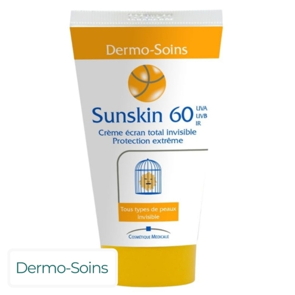 Dermo-Soins Sunskin 60 Ecran Solaire en Crème Invisible – 50ml