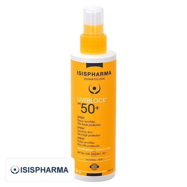 Isispharma UVEBlock Ecran Solaire en Spray Invisible Spf50 – 200ml