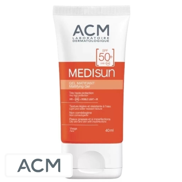 ACM Medisun Ecran Solaire en Gel Matifiant Spf50 – 40ml