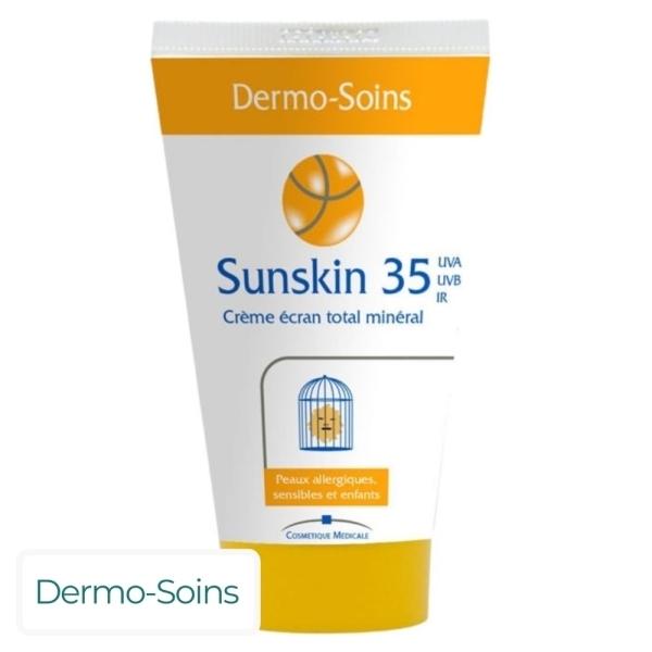 Dermo-Soins Sunskin 35 Ecran Solaire en Crème Invisible Minérale – 50ml