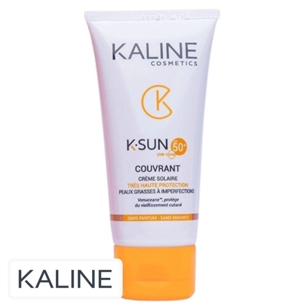 Kaline Cosmetics K-Sun Ecran Solaire en Crème Invisible Couvrante Spf50 – 50ml