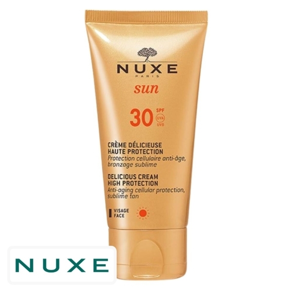 Nuxe Sun Ecran Solaire en Crème Délicieuse Haute Protection Spf30 – 50ml