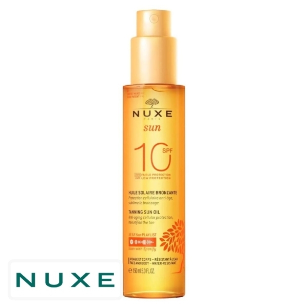 Nuxe Sun Ecran Solaire en Huile Bronzante Faible Protection Spf10 – 150ml