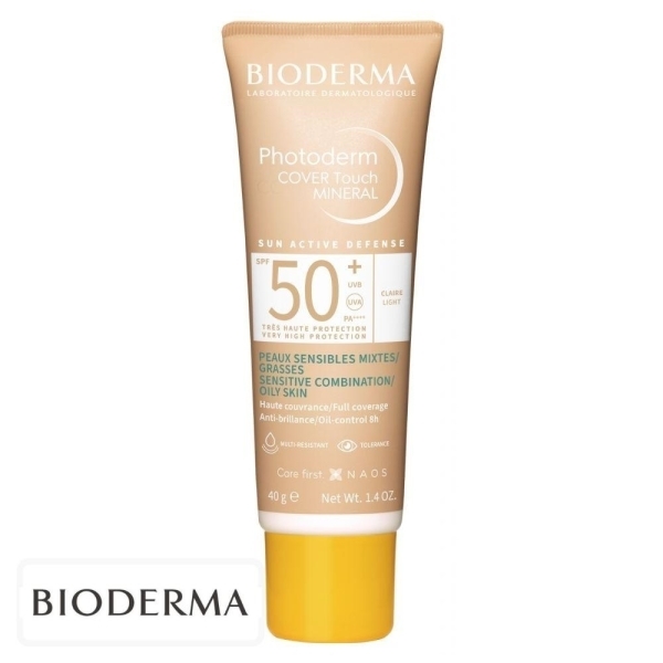 Bioderma Photoderm Cover Touch Ecran Solaire Minéral Haute Couvrance Teinté Claire Spf50 – 40g