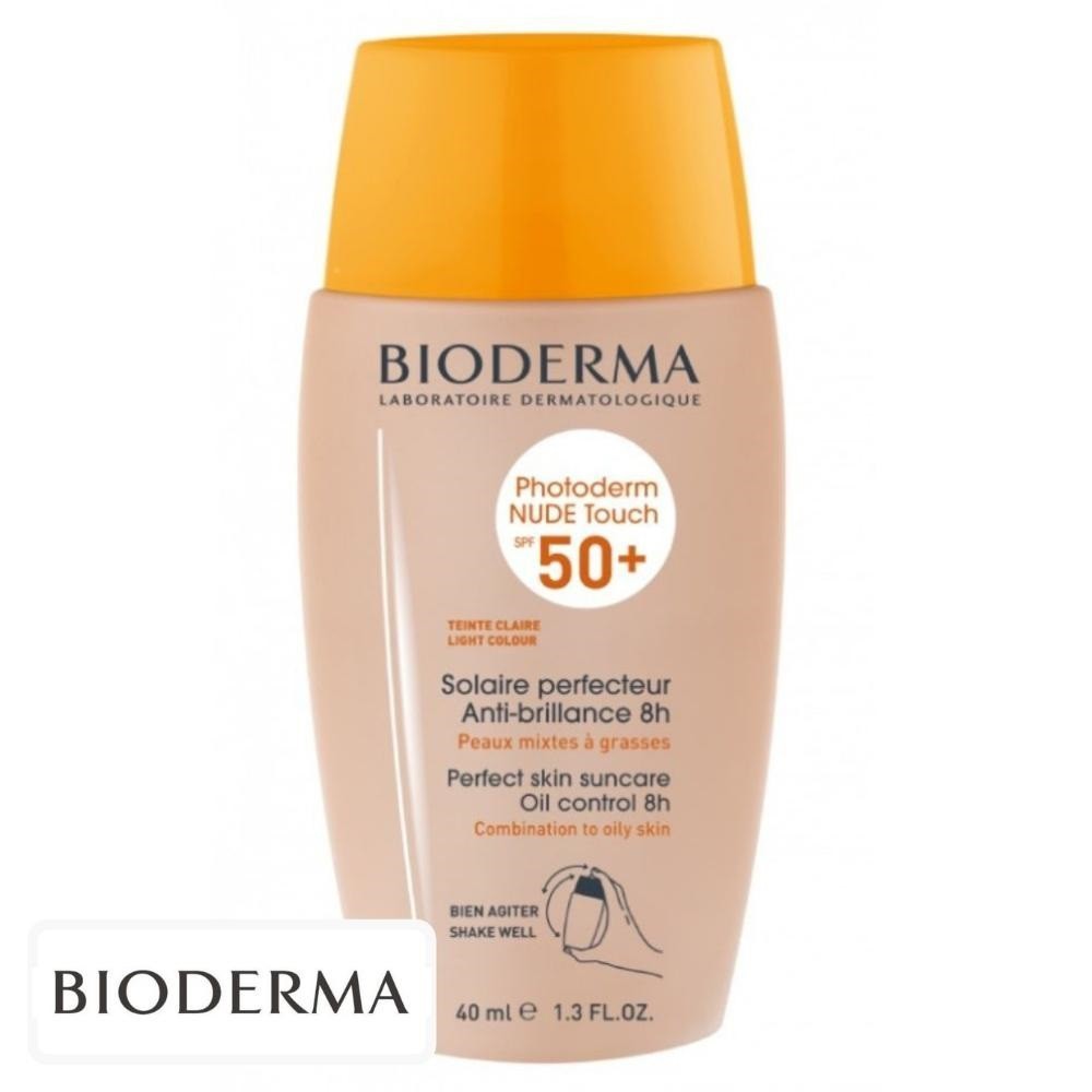 Bioderma Photoderm Nude Touch Ecran Solaire Perfecteur Anti-Brillance 8h Teinté Très Claire Spf50 – 40ml