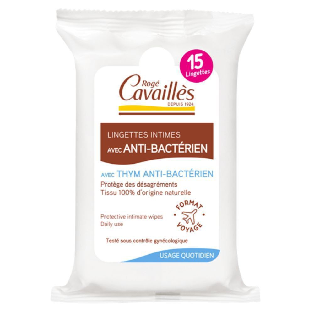 Rogé Cavaillès Lingettes Anti-Bactériennes Thym – 15 lingettes