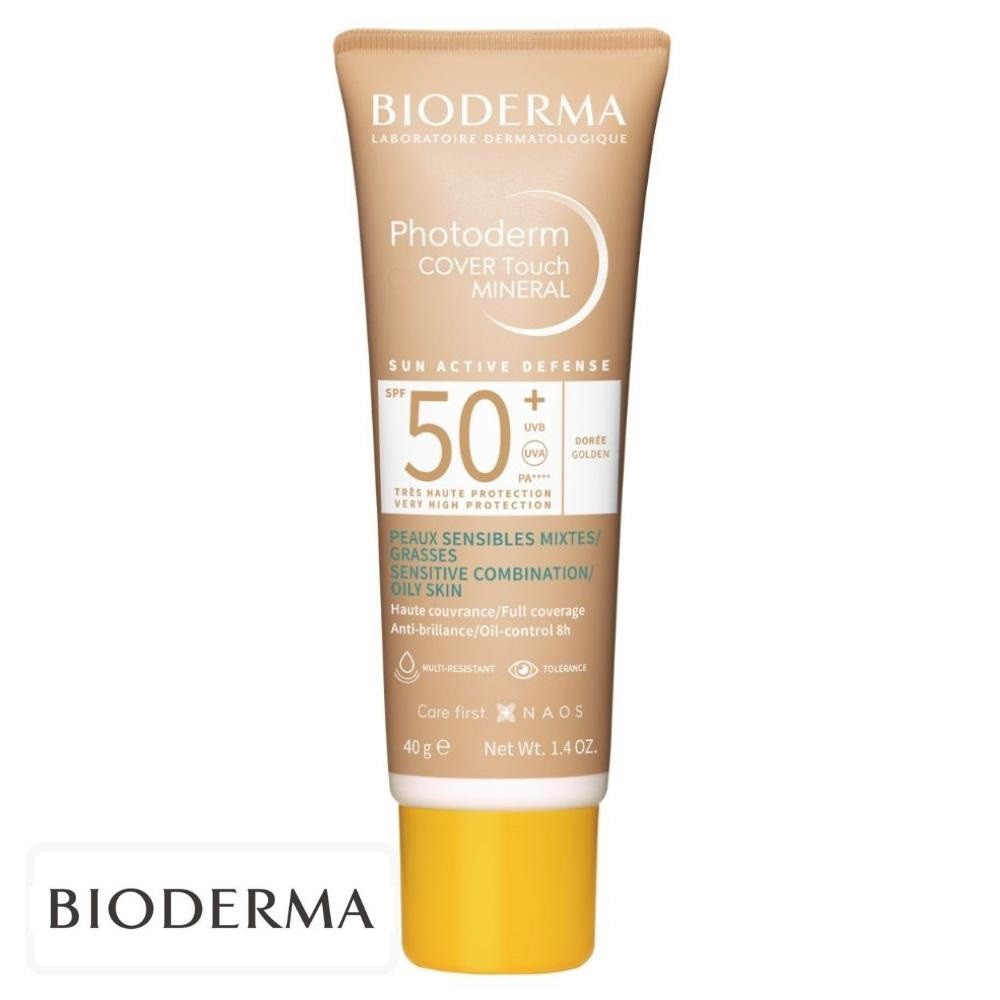 Bioderma Photoderm Cover Touch Ecran Solaire Minéral Haute Couvrance Teinté Doré Spf50 – 40g