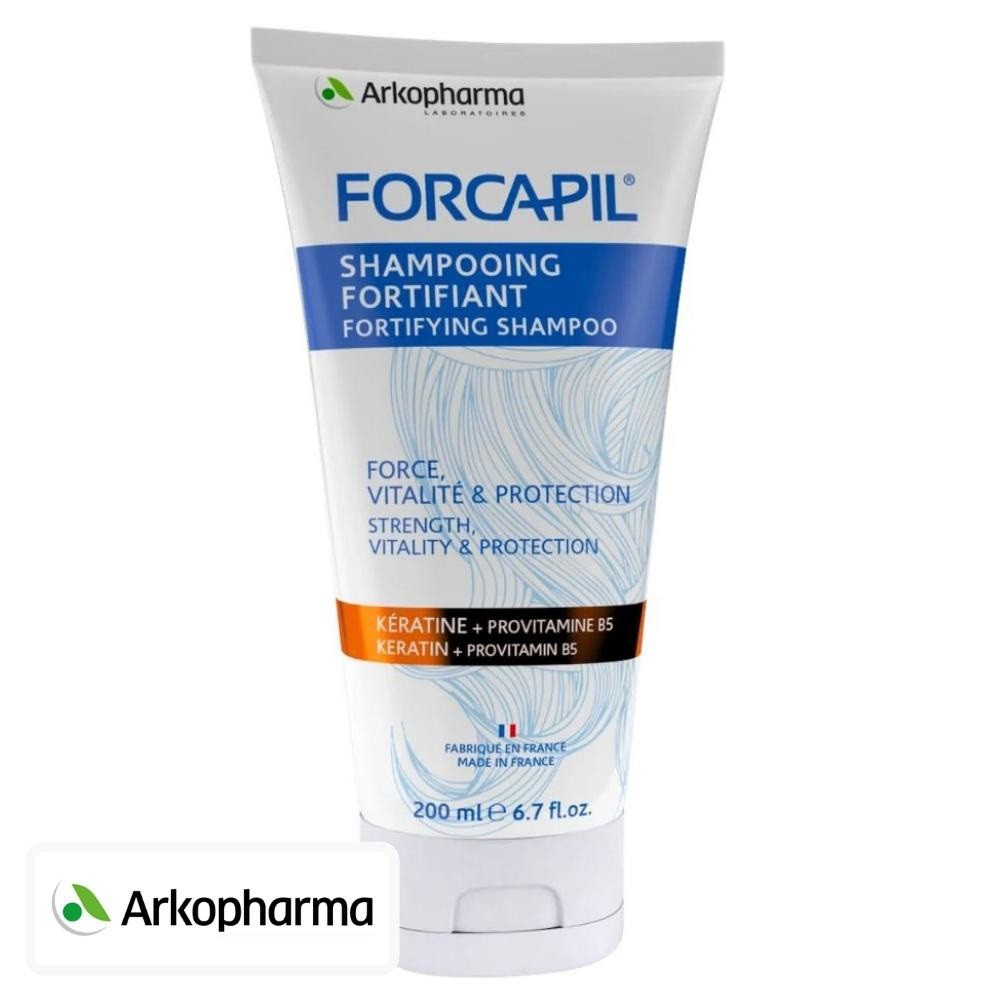 Arkopharma Forcapil Shampooing Fortifiant Force, Vitalité & Protection Kératine – 200ml