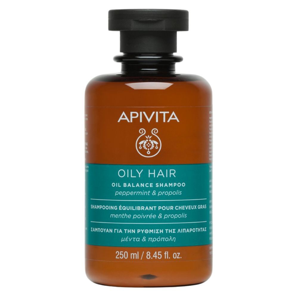 Apivita Shampooing Équilibrant Cheveux Gras Propolis & Menthe Poivrée – 250ml