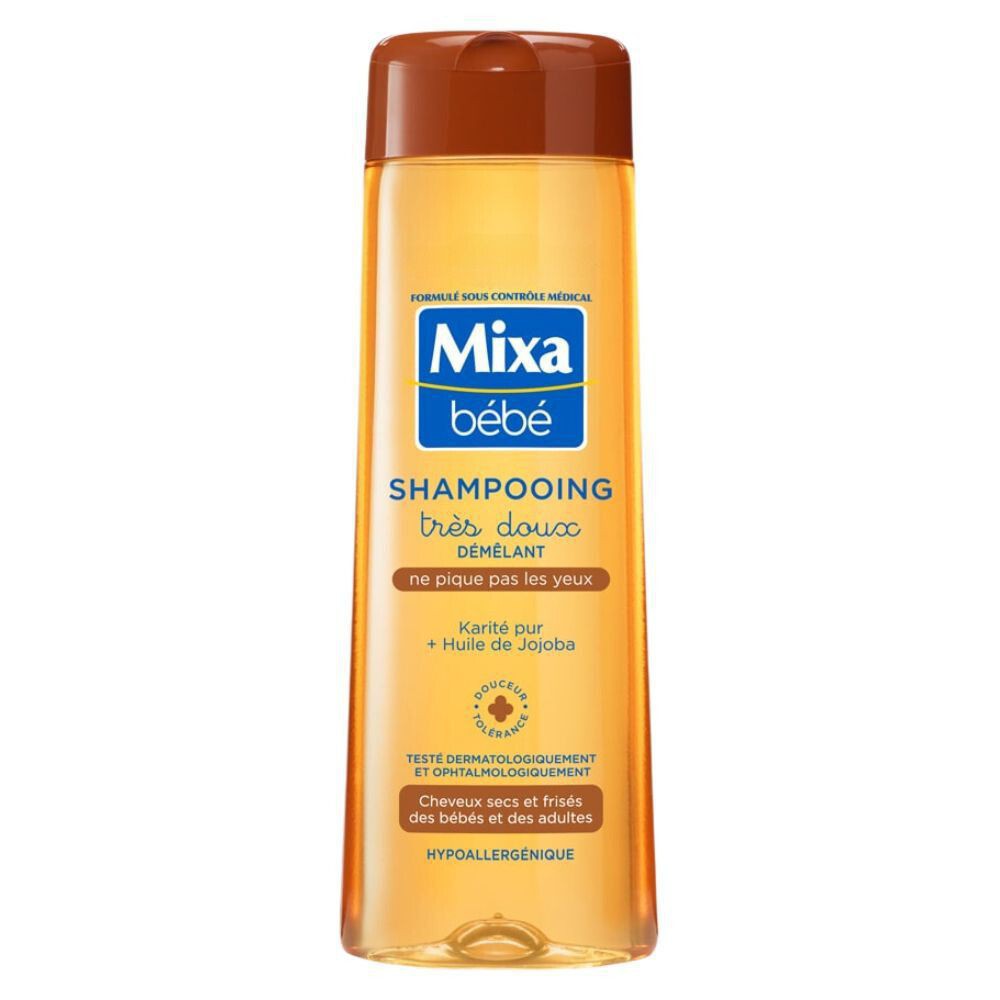 Mixa Bébé Shampooing Démêlant Très Doux Karité ne Pique pas les Yeux – 250ml