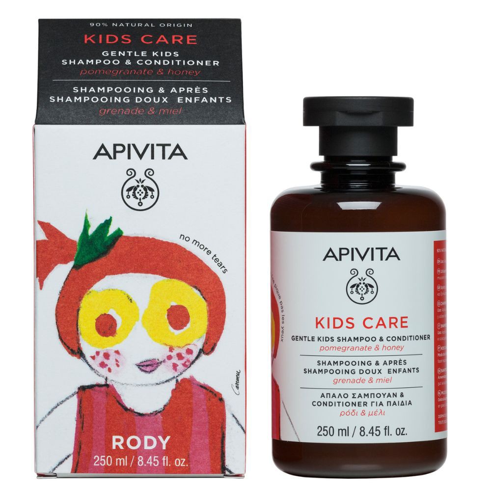 Apivita Kids Care Shampooing & Après-Shampooing Grenade & Miel – 250ml