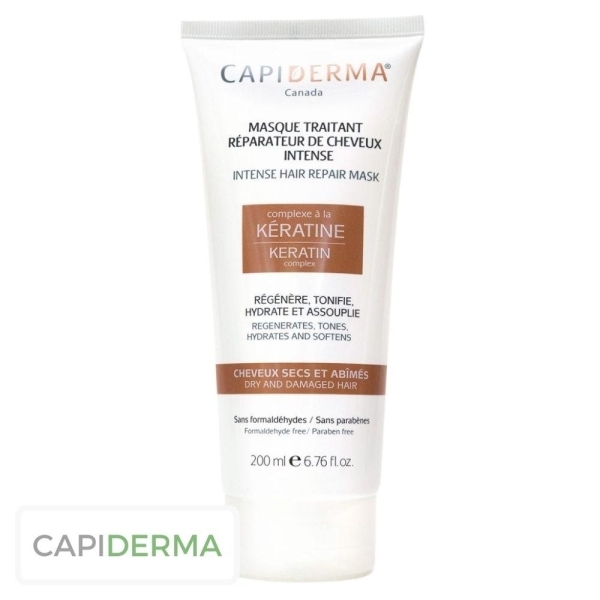 Capiderma Kératine Masque Traitant Réparateur Intense – 200ml