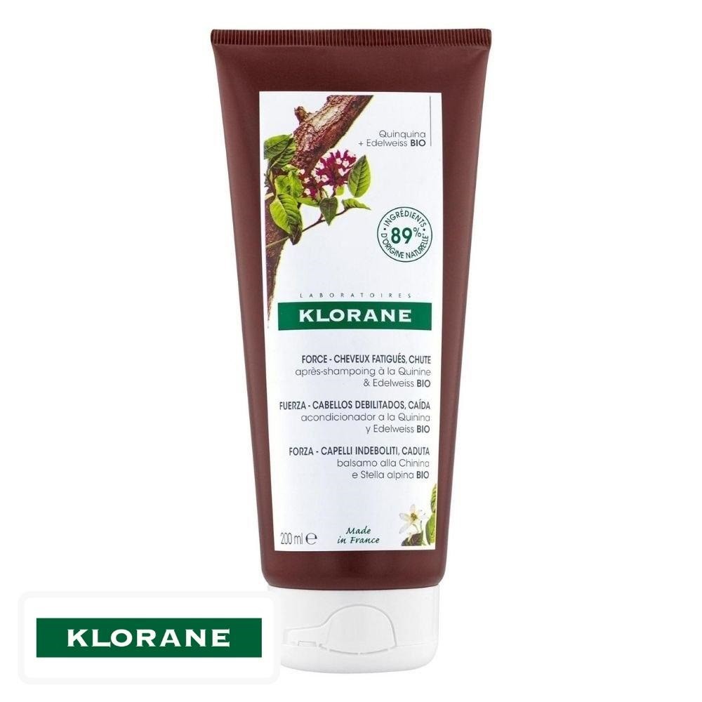 Klorane Quinine & Edelweiss Bio Après-Shampooing Fortifiant – 200ml