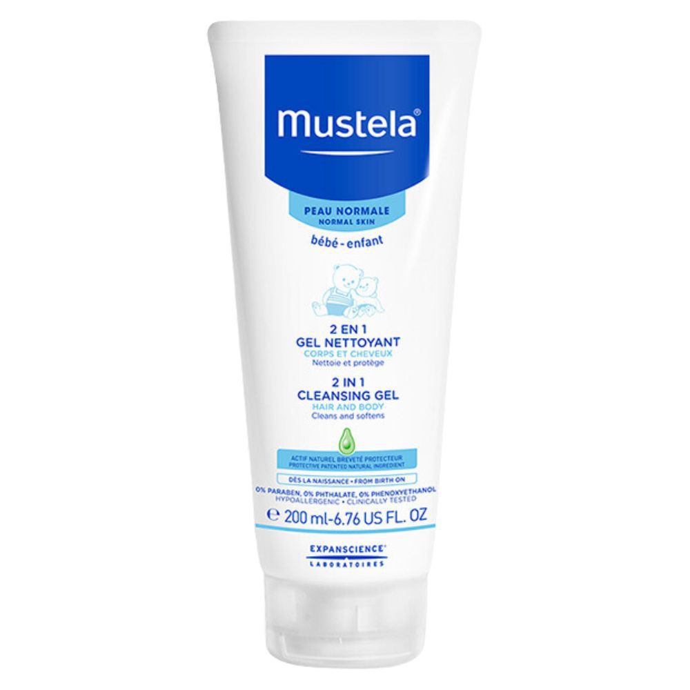 Mustela Gel Nettoyant 2en1 Nettoie & Protège Peau Normale – 200ml