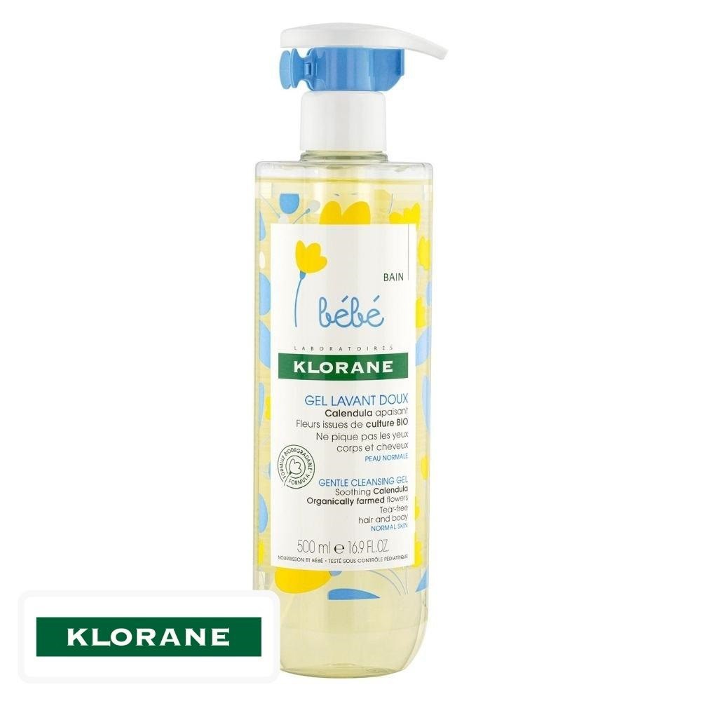 Klorane Bébé Gel Lavant Doux au Calendula – 500ml