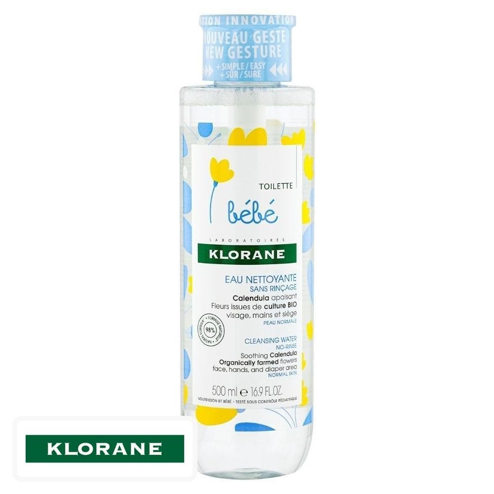 Klorane Bébé Eau Nettoyante au Calendula – 500ml