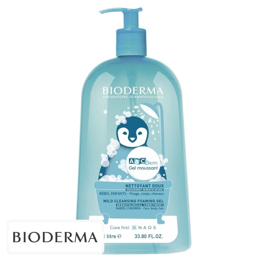 Bioderma ABCDerm Gel Moussant Nettoyant Doux – 1L